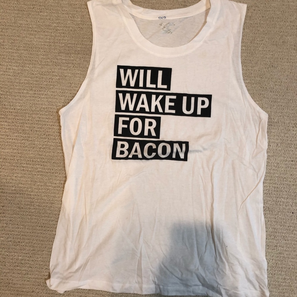 “WILL WAKE UP FOR BACON” tee